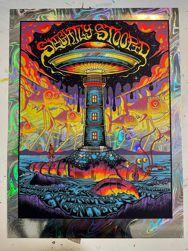 Image of Slightly Stoopid - August 25th, 2023 - Mansfield, MA - Swirl Foil and Gold Foil Variants