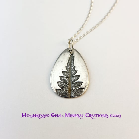 Image of Fern Leaf Fine Silver Necklace