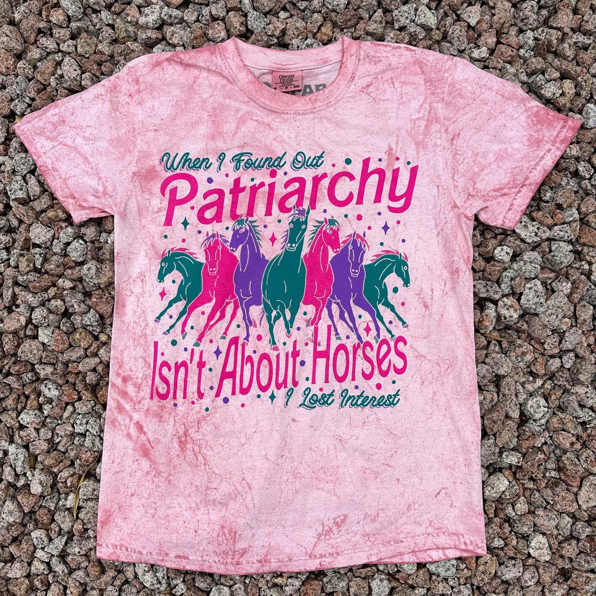 Horses Pink Tie-Dye