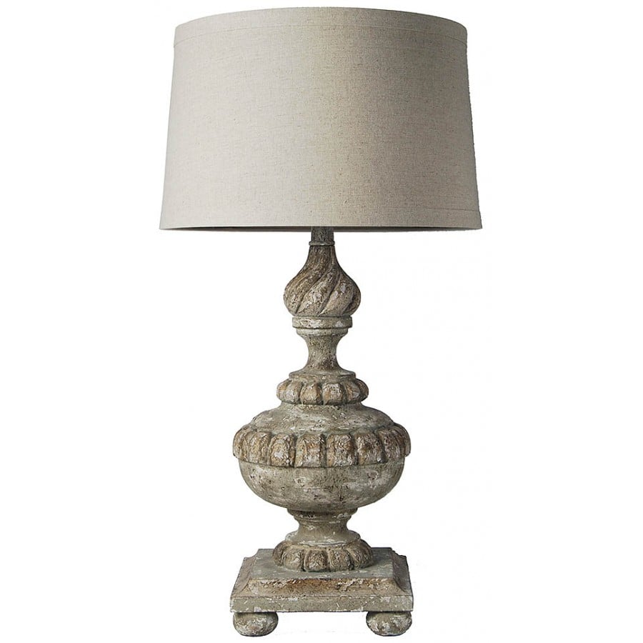 Image of Weathered Antique style Urn Table Lamp