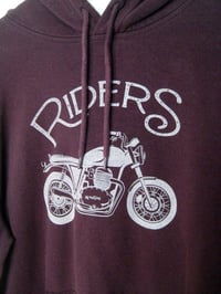 Image 2 of SWEAT SHIRT / CAPUCHE / BORDEAUX / UPCYCLING / TAILLE M / RIDERS