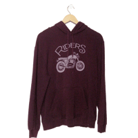 Image 1 of SWEAT SHIRT / CAPUCHE / BORDEAUX / UPCYCLING / TAILLE M / RIDERS