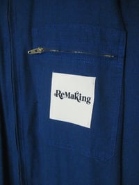 Image 3 of COMBINAISON / BLEU CANARD / UPCYCLING / TAILLE L / FRENCH CALIFORNIA