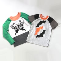 Image 3 of halloween bat bats batty 5T The courtneycourtney TEE shirt unisex top patchwork boys tshirt tees eco