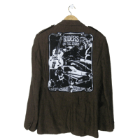 Image 1 of VESTE 4 POCHES / LIN KAKI / UPCYCLING / TAILLE 52 / RIDERS ON THE STORM