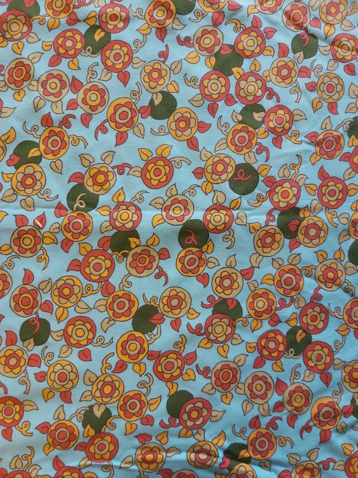 Image of Blue floral Fabric