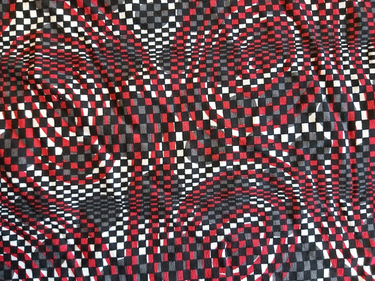 Image of Red/black printed cotton/lycra