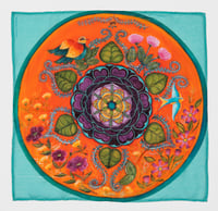 Wild peony scarf- Rejuvenation and joy