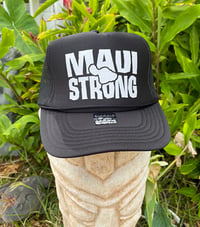 Maui Strong - Black Trucker Snap Back Hat