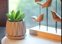 Nordic Style Concrete Planter with Saucer