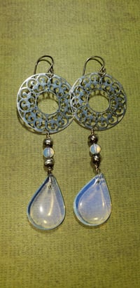 Filagree and Opalite Earrings