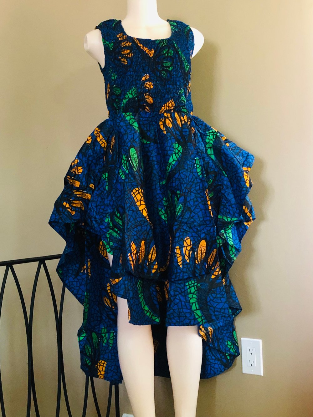 Image of High-Low Dress with Hair Wrap/one size