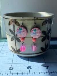 Image 2 of Origami Mod Podge Earrings (Pink)