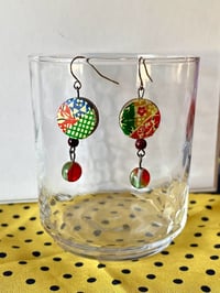 Image 1 of Origami Mod Podge Earrings (Red)