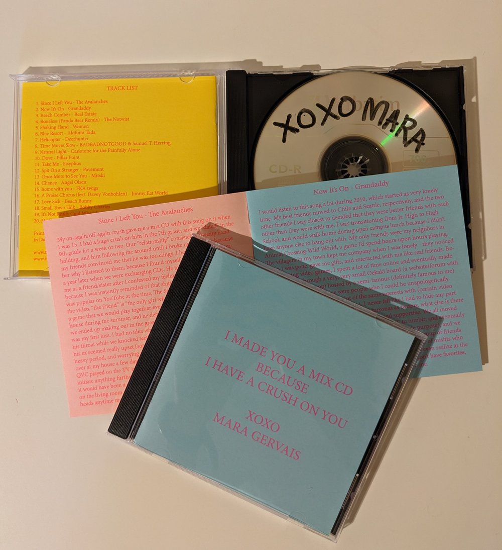 Image of I MADE YOU A MIX CD BECAUSE I HAVE A CRUSH ON YOU