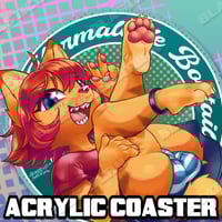 Image 1 of Marmalade Bobtail Cat - Acrylic Coaster