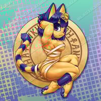 Image 2 of Wrapped Egyptian Cat - Acrylic Coaster