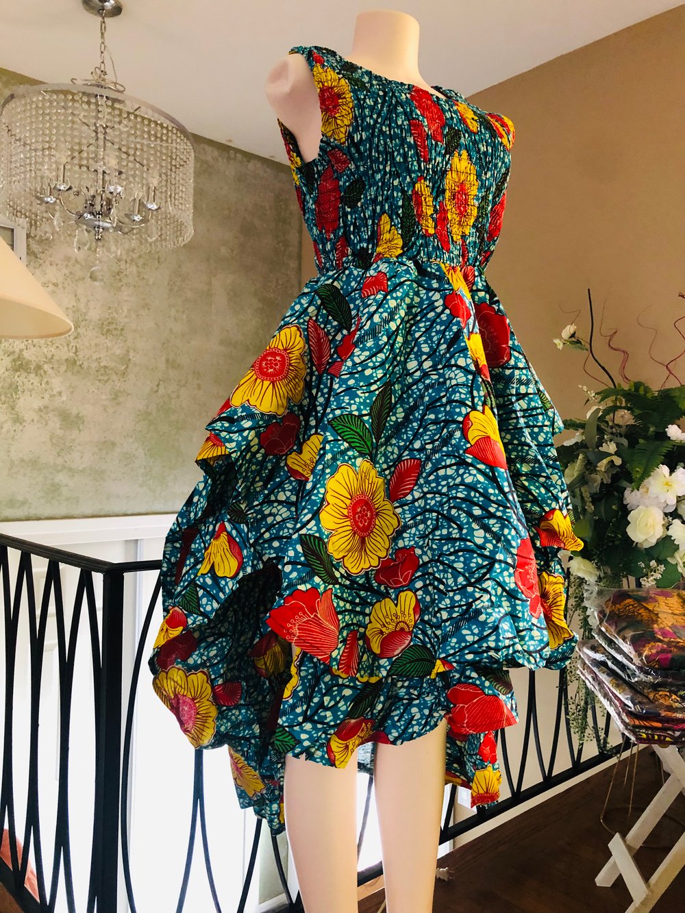 Image of Short Sleeve High-Low Dress