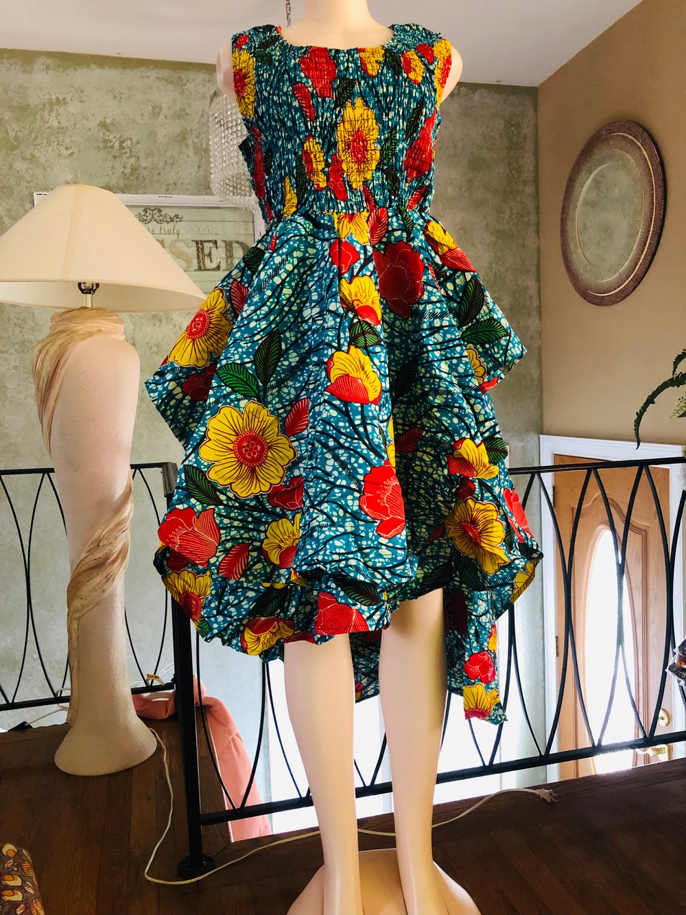 Image of Short Sleeve High-Low Dress