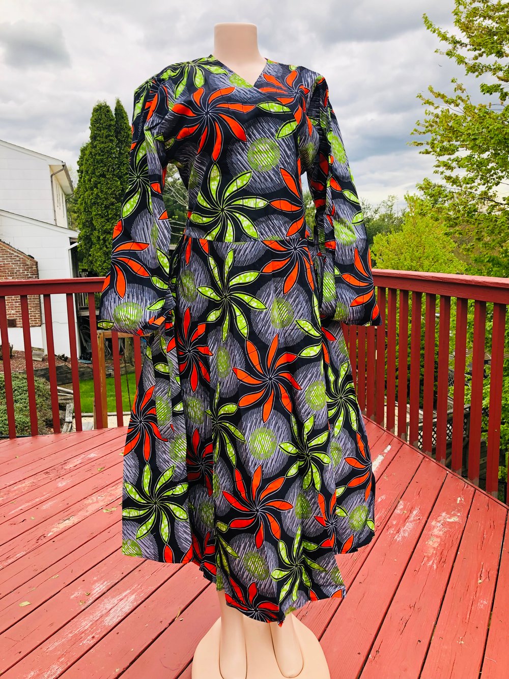 Image of Long Wrap Dress One Size