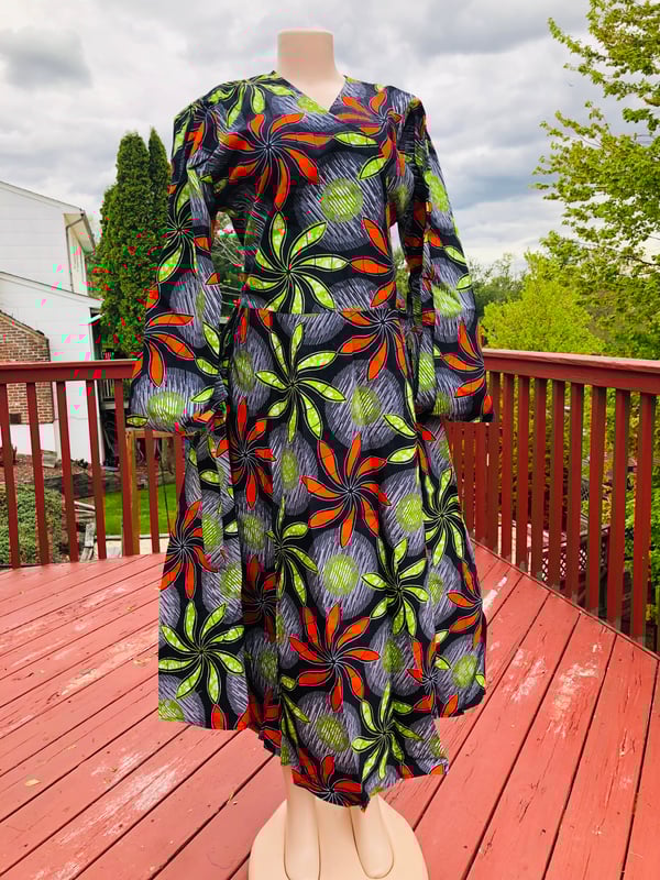 Image of Long Wrap Dress One Size