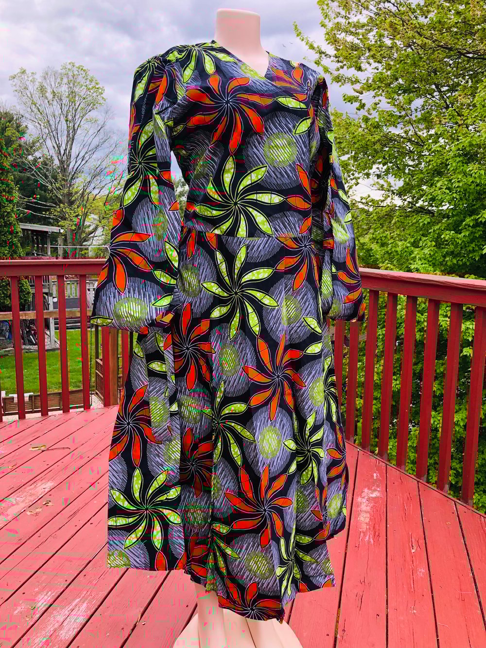 Image of Long Wrap Dress One Size