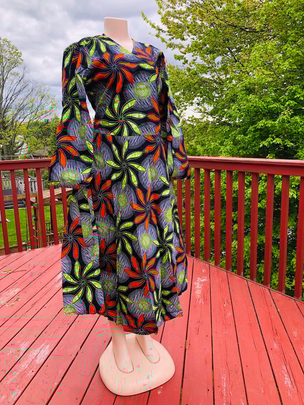 Image of Long Wrap Dress One Size