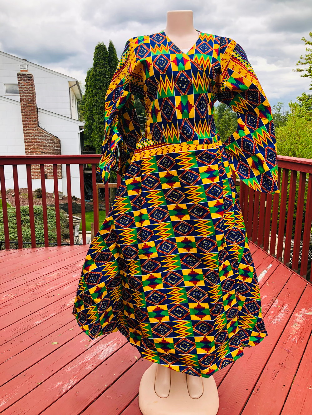 Image of Wrap Maxi Dress long sleeve /one size 