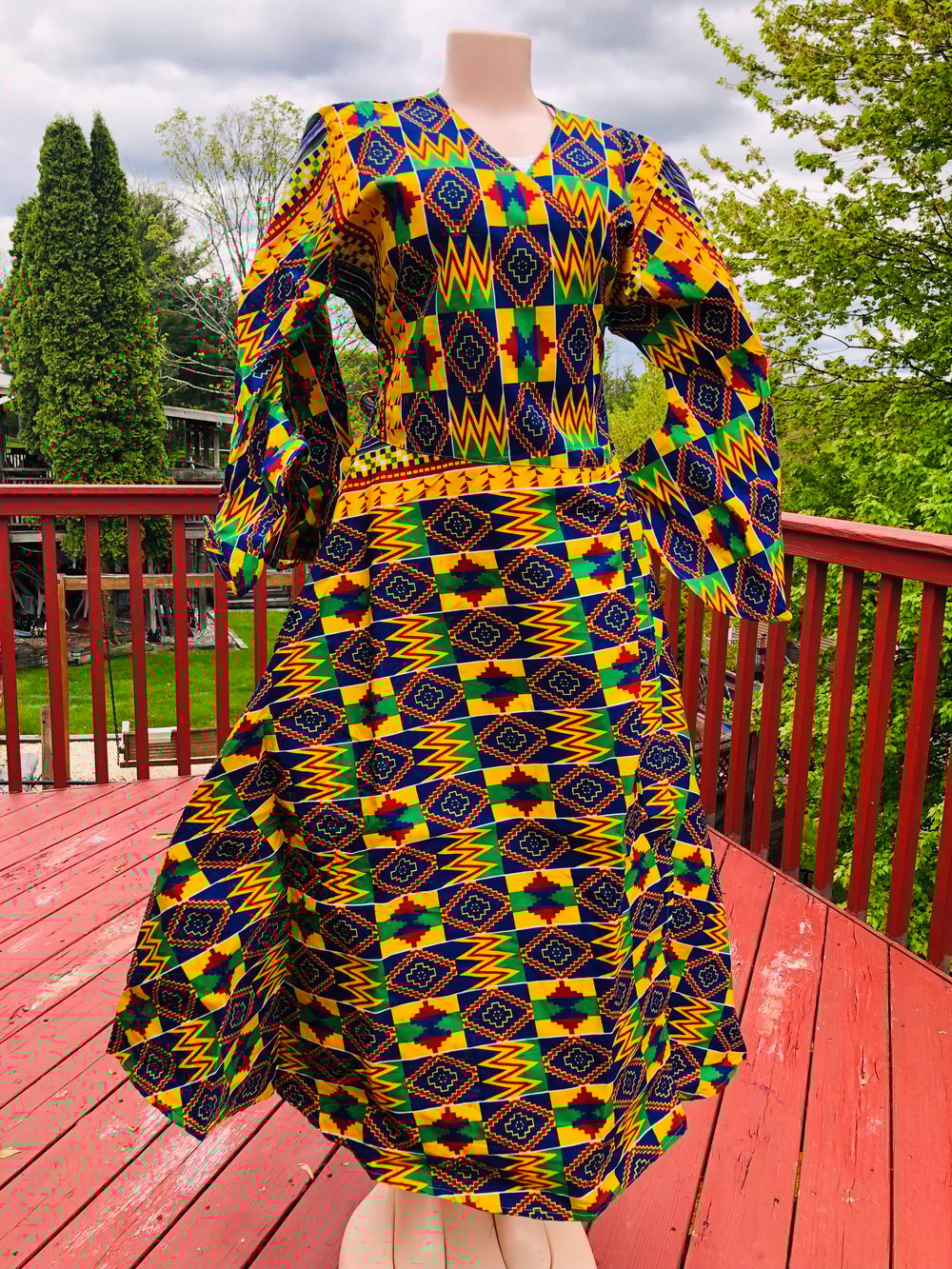 Image of Wrap Maxi Dress long sleeve /one size 