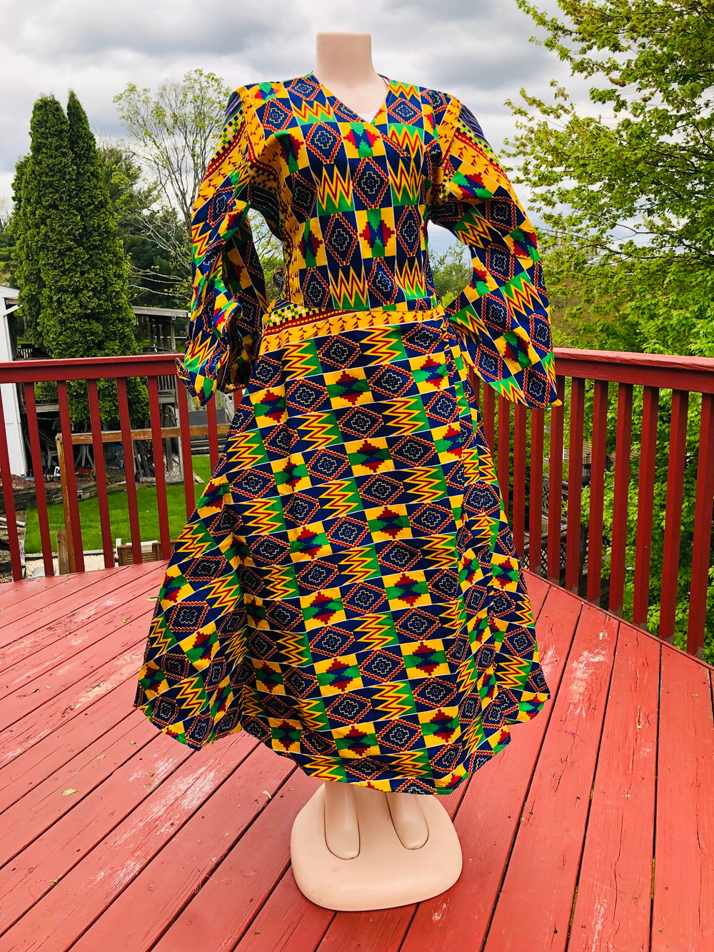 Image of Wrap Maxi Dress long sleeve /one size 
