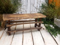 Bench wooden rustic 2