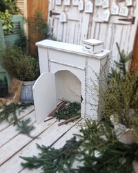 Image 2 of Wooden fireplace  white door