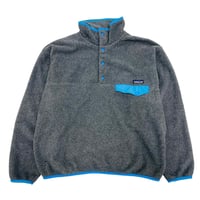 Vintage Patagonia Synchilla Snap T Fleece - Grey & Aqua