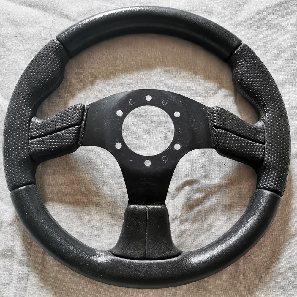 VOLANT SIK SIMILI CUIR ET ALU NOIR
