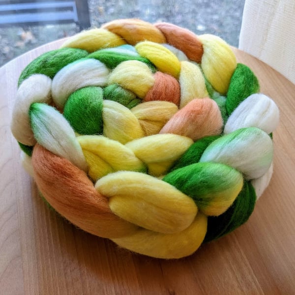 Image of Patio Lemon- Combed Top/Wool Roving - 4oz