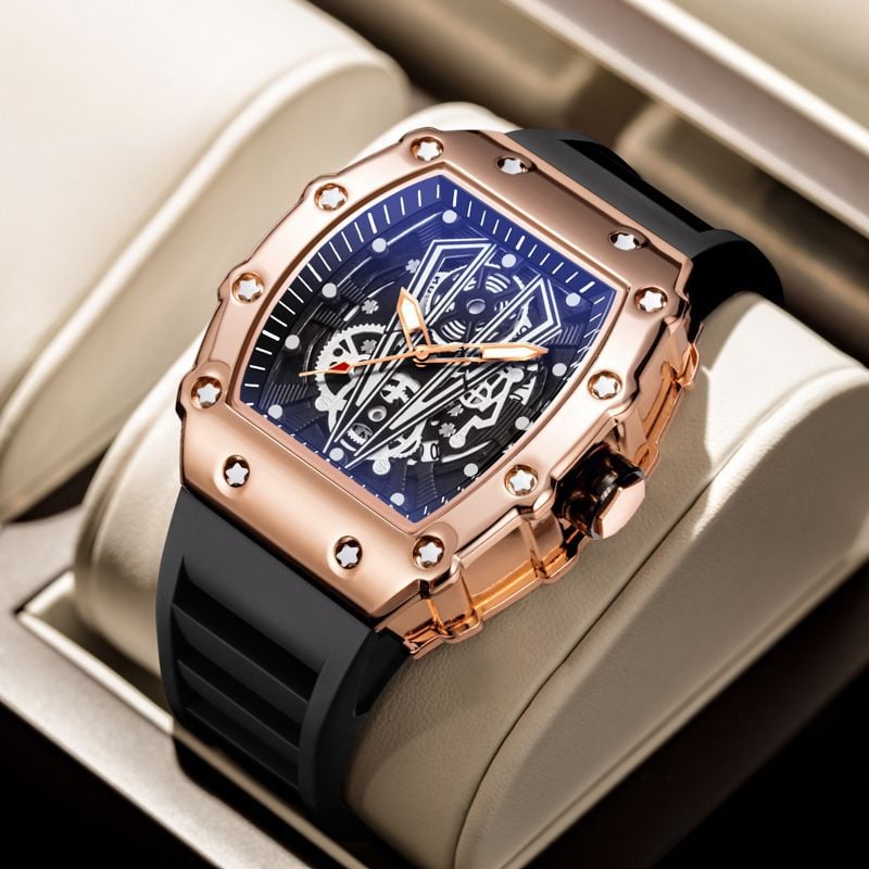 STYLISH SKELETON VINTAGE WATCH