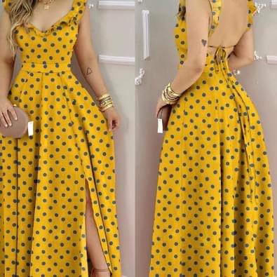 Image of Open back midi dress/ M,L