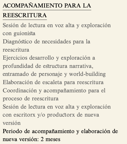 Image of Acompañamiento para la reescritura
