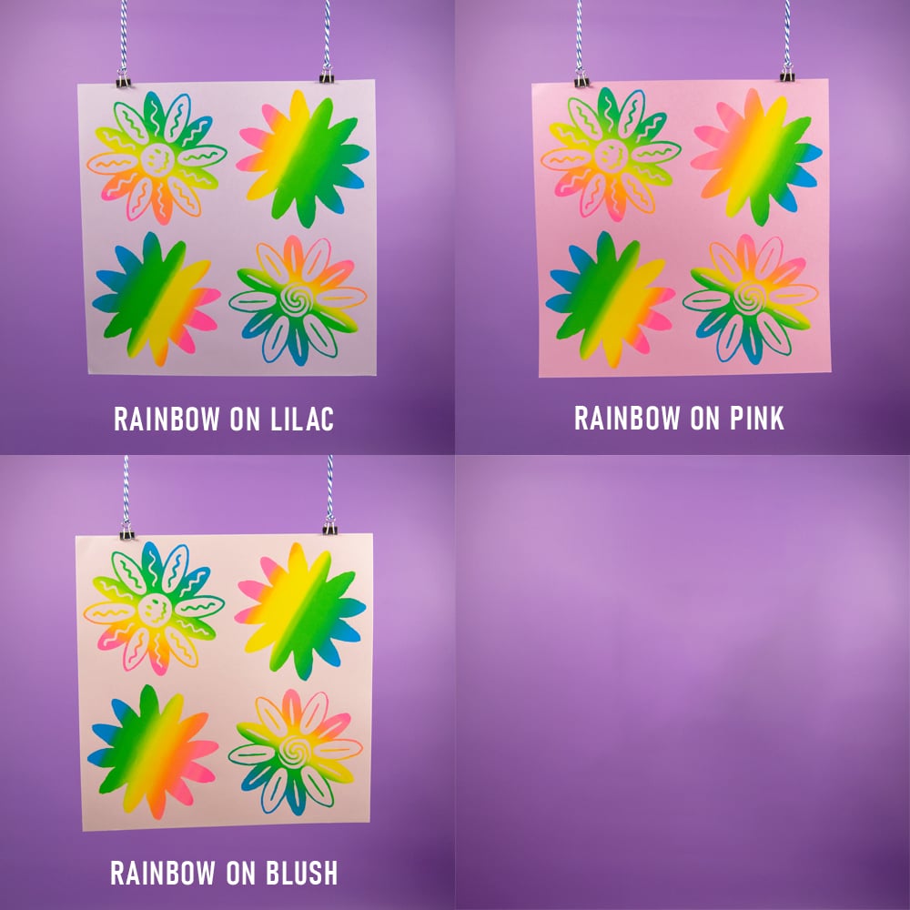 Rainbow Flower Prints