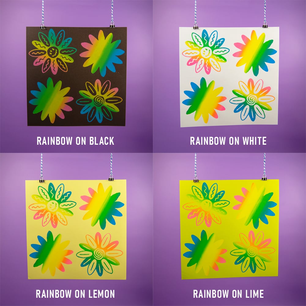 Rainbow Flower Prints