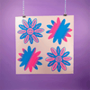 Blue/Pink Flower Prints