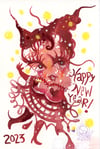 'Happy New Year' Mixed media paint 2023