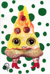 'Pizza Party' Mixed media paint 2023