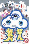 'Clarity Cloud' Mixed media paint 2023
