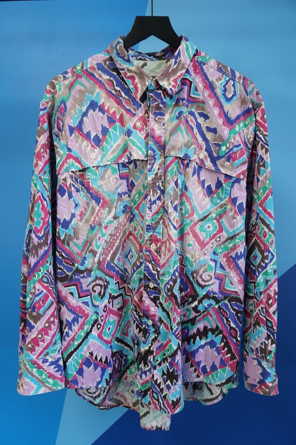 Image of (XL) Vintage 90s Pastel Western Button Up