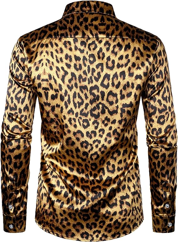 LEOPARD DESIGN  VIP DRESS PARTY SHIRT