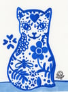 'Blue Cat No. 2' Acrylic 2023 