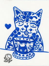 'Blue Cat No. 3' Acrylic 2023