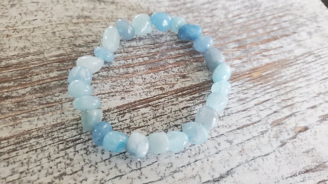 Aquamarine Chunky Bracelet