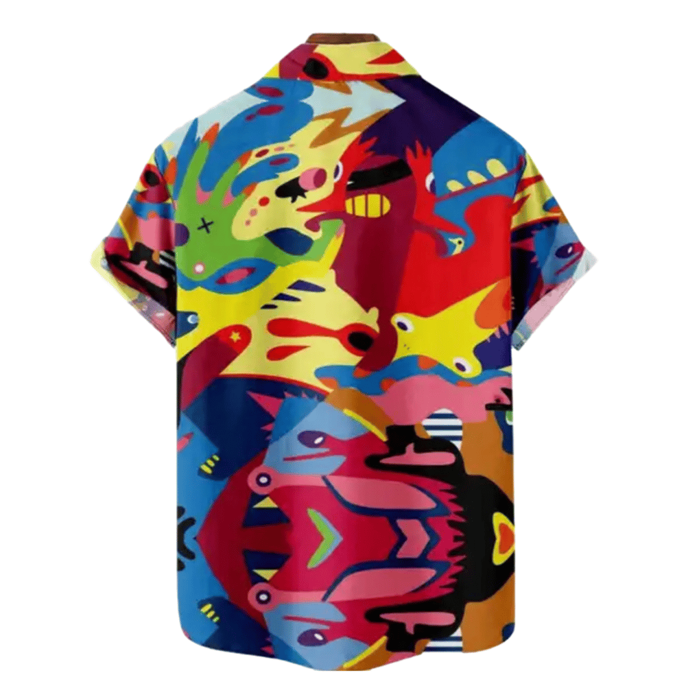  HOT GRAFFITI PRINT DESIGNER SHIRT(ALL EYES ON ME)